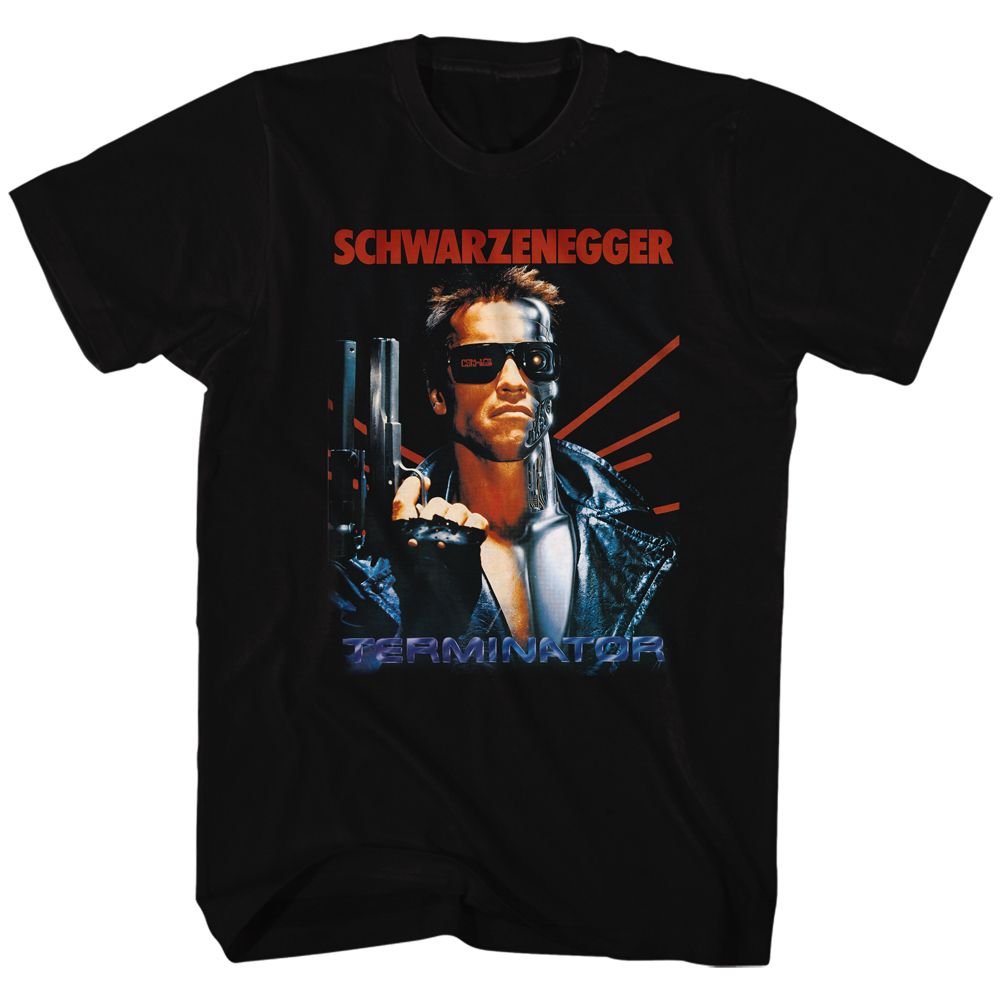 TERMINATOR-SCHWARZ-BLACK ADULT S/S TSHIRT