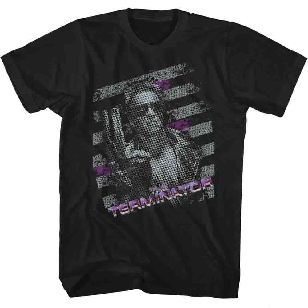 TERMINATOR-PURPLE-BLACK ADULT S/S TSHIRT