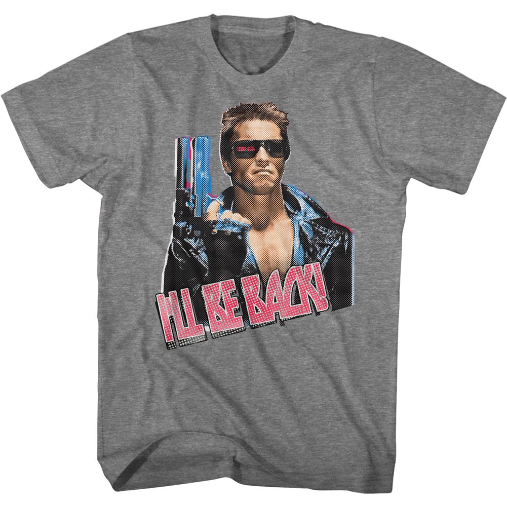 TERMINATOR-ILL BE BACK-GRAPHITE HEATHER ADULT S/S TSHIRT