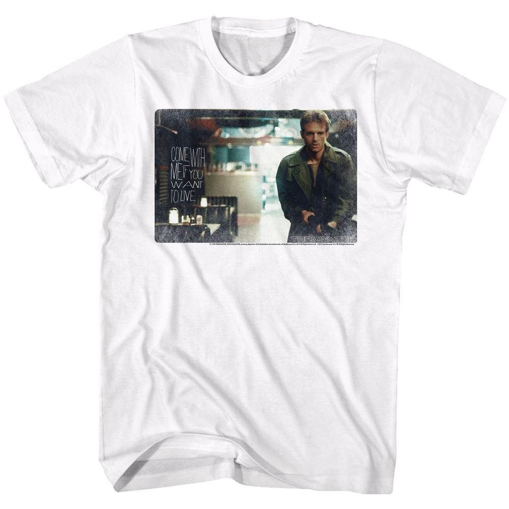 TERMINATOR-KYLE-WHITE ADULT S/S TSHIRT