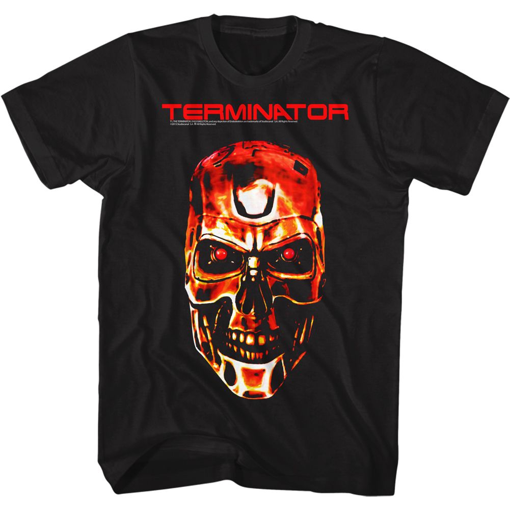 TERMINATOR-REDTERM-BLACK ADULT S/S TSHIRT