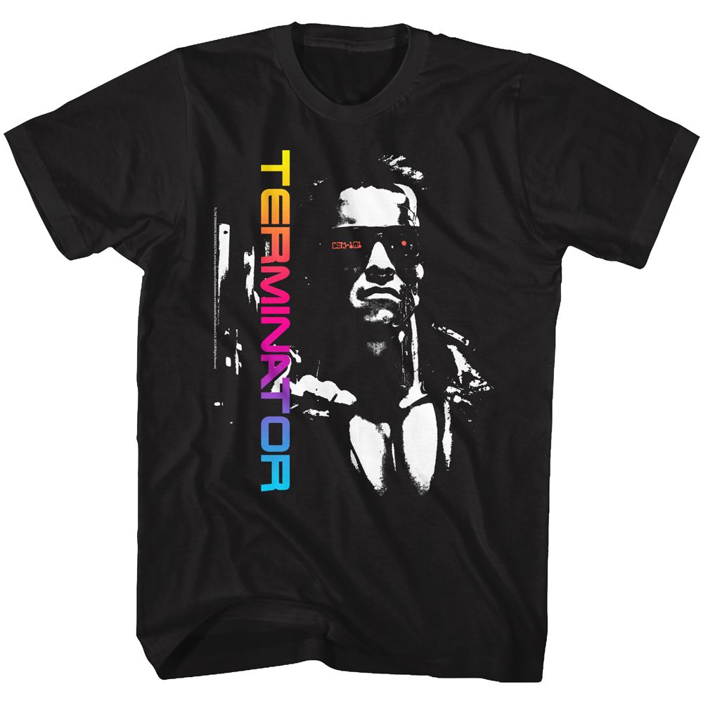 TERMINATOR-NEON TERMINATOR-BLACK ADULT S/S TSHIRT