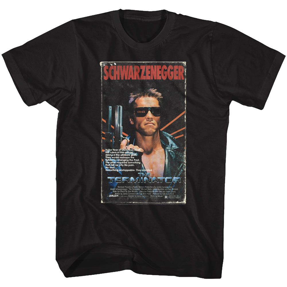 TERMINATOR-VHS-BLACK ADULT S/S TSHIRT