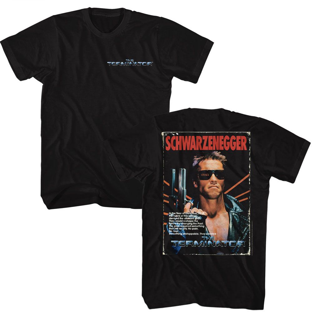 TERMINATOR-TERMINATOR POSTER F B-BLACK ADULT S/S TSHIRT