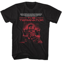Thumbnail for TERMINATOR-TERMINATOR T 800 WITHOUT BOTTOM TEXT-BLACK ADULT S/S TSHIRT