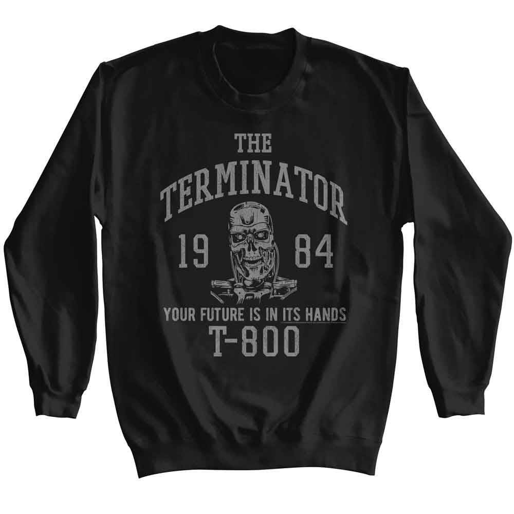 TERMINATOR-TERMINATOR VARSITY STYLE-BLACK ADULT L/S SWEATSHIRT