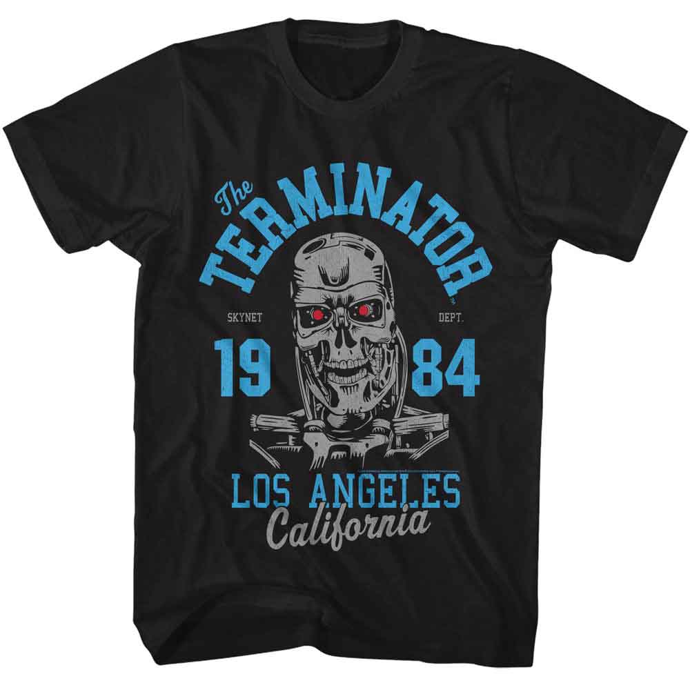 TERMINATOR-TERMINATOR COLLEGIATE-BLACK ADULT S/S TSHIRT