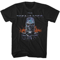 Thumbnail for TERMINATOR-TERMINATOR FLAMES-BLACK ADULT S/S TSHIRT