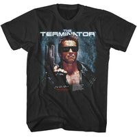 Thumbnail for TERMINATOR-TERMINATOR JACKET AND PISTOL POSTER-SMOKE ADULT S/S TSHIRT