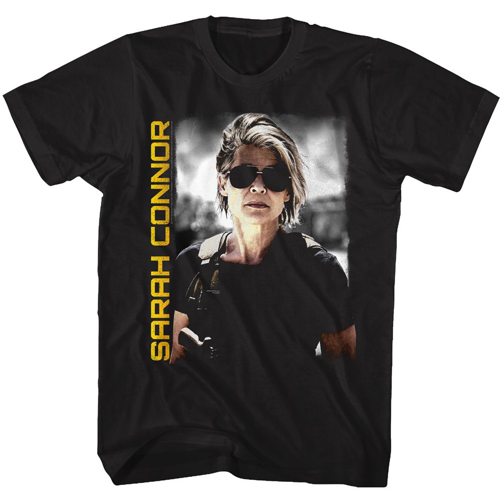 TERMINATOR DARK FATE-SARAH CONNER-BLACK ADULT S/S TSHIRT