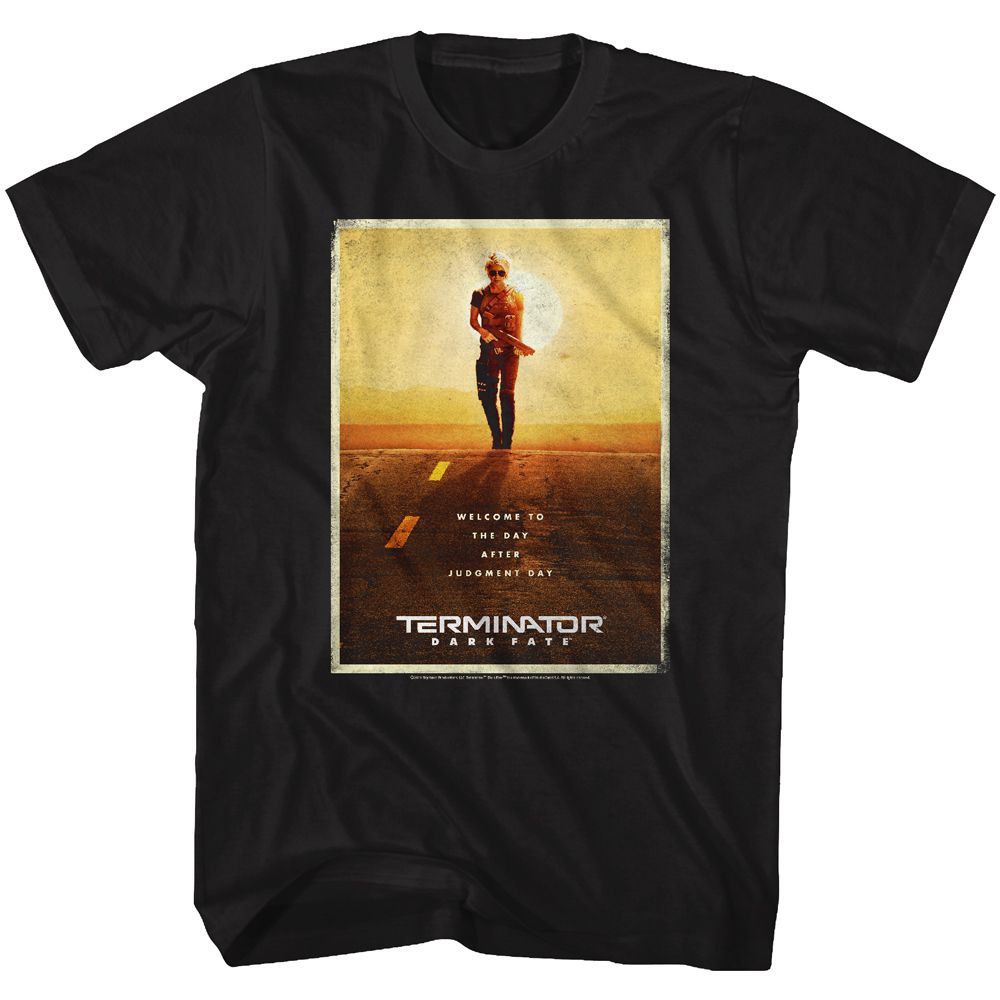 TERMINATOR DARK FATE-DARK FATE POSTER-BLACK ADULT S/S TSHIRT