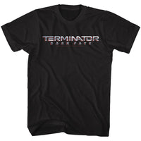 Thumbnail for TERMINATOR DARK FATE-DARK FATE CHROME LOGO-BLACK ADULT S/S TSHIRT