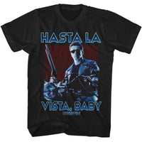 Thumbnail for TERMINATOR 2-TERMINATOR 2 HASTA LA VISTA BABY-BLACK ADULT S/S TSHIRT