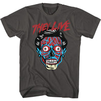 Thumbnail for THEY LIVE-ALIEN HEAD-SMOKE ADULT S/S TSHIRT