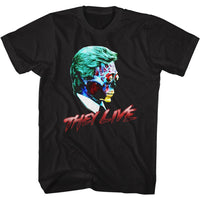 Thumbnail for THEY LIVE-ALIEN HEADSHOT-BLACK ADULT S/S TSHIRT