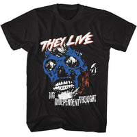 Thumbnail for THEY LIVE-THEY LIVE NO INDEPENDENT THOUGHT-BLACK ADULT S/S TSHIRT