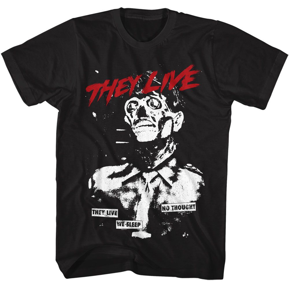 THEY LIVE-THEY LIVE NO THOUGHT-BLACK ADULT S/S TSHIRT