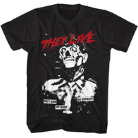 Thumbnail for THEY LIVE-THEY LIVE NO THOUGHT-BLACK ADULT S/S TSHIRT