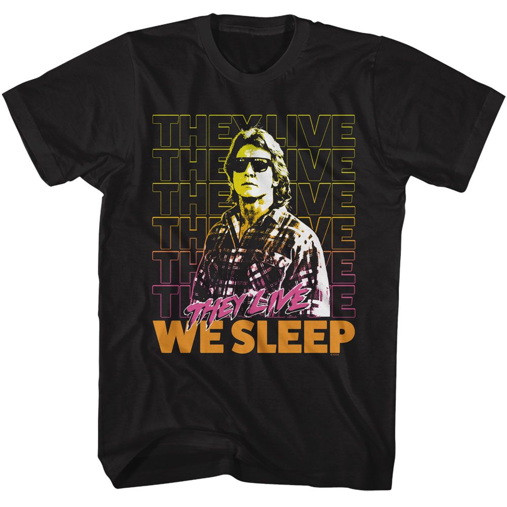 THEY LIVE-THEY LIVE NADA WE SLEEP-BLACK ADULT S/S TSHIRT