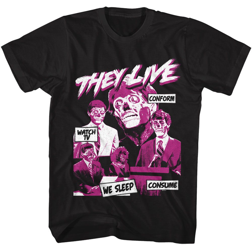 THEY LIVE-THEY LIVE CONFORM-BLACK ADULT S/S TSHIRT