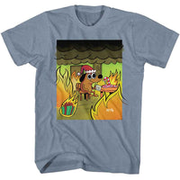 Thumbnail for THIS IS FINE-THIS IS FINE CHRISTMAS-INDIGO HEATHER ADULT S/S TSHIRT