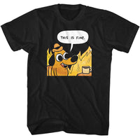 Thumbnail for THIS IS FINE-THIS IS FINE CUTOUT-BLACK ADULT S/S TSHIRT