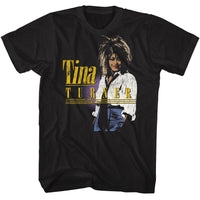Thumbnail for TINA TURNER-TINA TURNER SLOUCHY SHIRT AND TIE-BLACK ADULT S/S TSHIRT