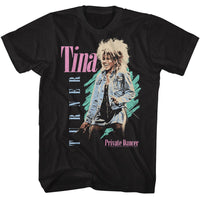 Thumbnail for TINA TURNER-TINA TURNER PASTEL RETRO-BLACK ADULT S/S TSHIRT