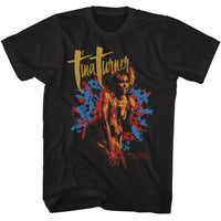 Thumbnail for TINA TURNER-TINA TURNER SPLATTER BACKGROUND-BLACK ADULT S/S TSHIRT