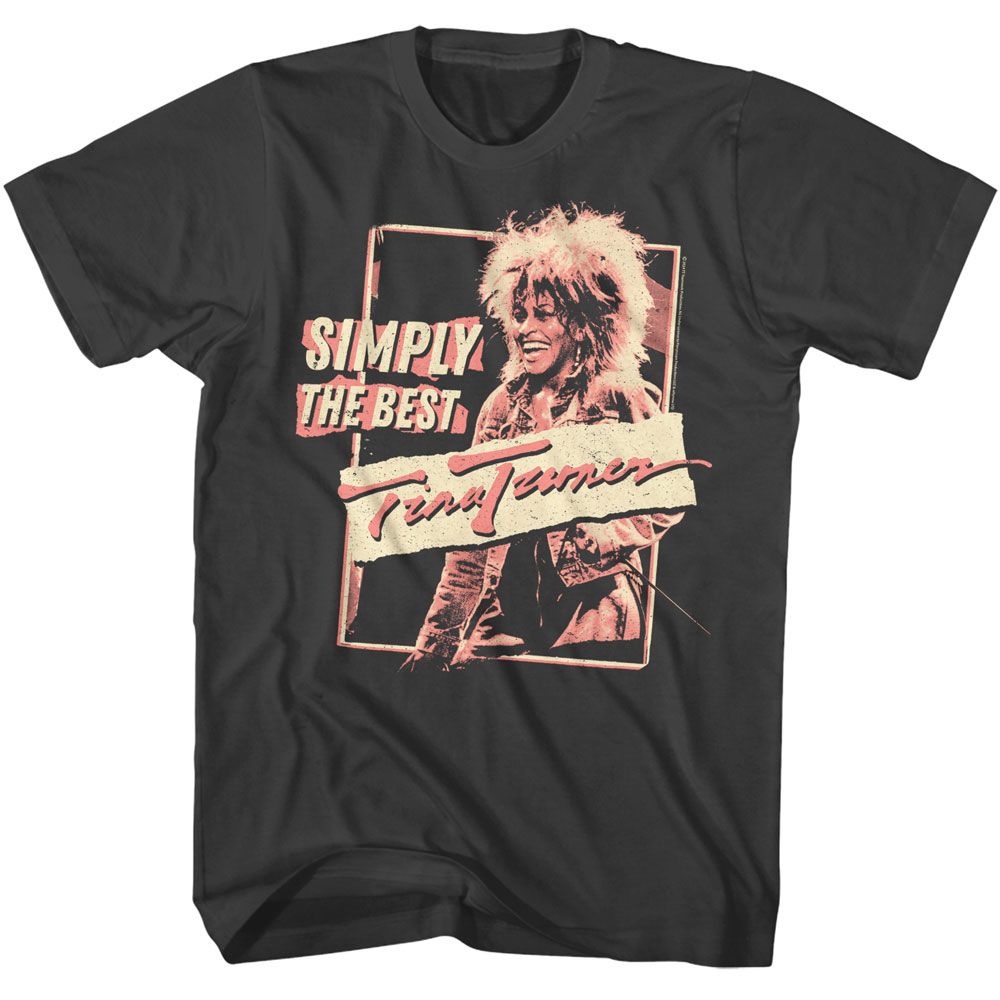 TINA TURNER-TINA TURNER MAGAZINE CUTOUT-SMOKE ADULT S/S TSHIRT