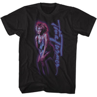 Thumbnail for TINA TURNER-TINA TURNER SINGING OUTER GLOW-BLACK ADULT S/S TSHIRT