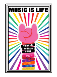 Thumbnail for Trolls Music is Life MDF Wood Wall Art 13