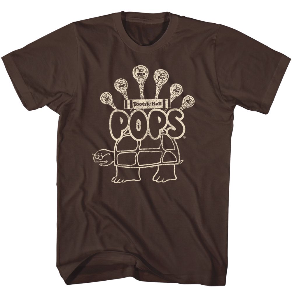 TOOTSIE ROLL-TURTLE POPS-DARK CHOCOLATE ADULT S/S TSHIRT