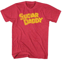 Thumbnail for TOOTSIE ROLL-YELLOW SUGAR DADDY-RED HEATHER ADULT S/S TSHIRT
