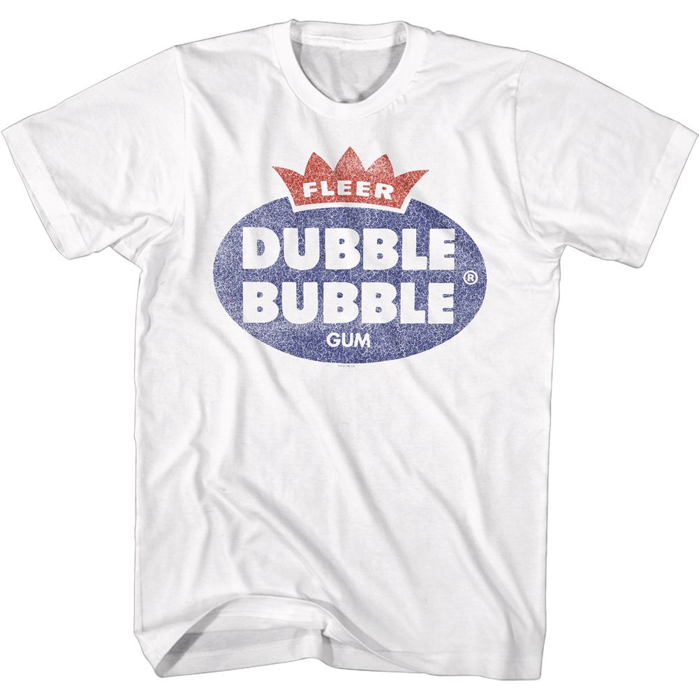 TOOTSIE ROLL-DUBBLE BUBBLE GUM-WHITE ADULT S/S TSHIRT