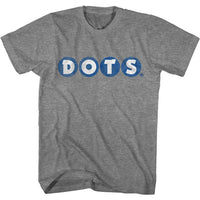 Thumbnail for TOOTSIE ROLL-DOTS-GRAPHITE HEATHER ADULT S/S TSHIRT