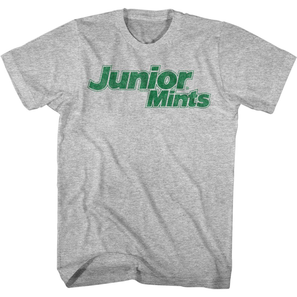 TOOTSIE ROLL-JUNIOR MINTS LOGO-GRAY HEATHER ADULT S/S TSHIRT