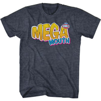 Thumbnail for TOOTSIE ROLL-MEGA MOUTH LOGO-NAVY HEATHER ADULT S/S TSHIRT