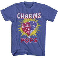 Thumbnail for TOOTSIE ROLL-TOOTSIE ROLL CHARMS POPS-ROYAL HEATHER ADULT S/S TSHIRT