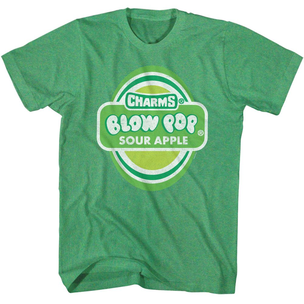 TOOTSIE ROLL-TOOTSIE ROLL SOUR APPLE BLOW POP-KELLY HEATHER ADULT S/S TSHIRT