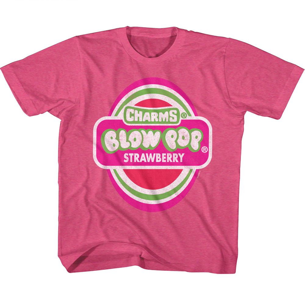 TOOTSIE ROLL-TOOTSIE ROLL SOUR APPLE BLOW POP-VINTAGE HOT PINK YOUTH S/S TSHIRT
