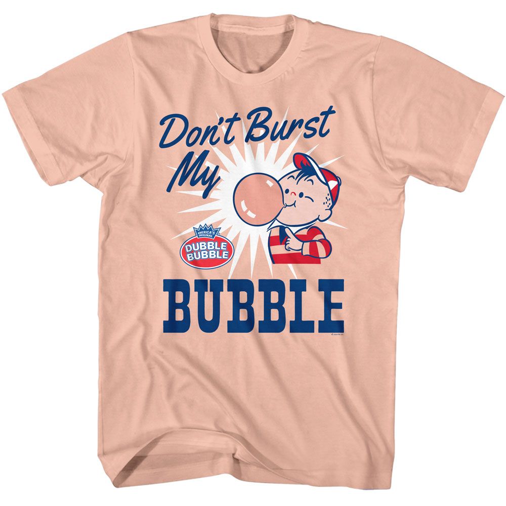 TOOSIE ROLL-TOOSIE ROLL DONT BURST BUBBLE-PEACH ADULT S/S TSHIRT