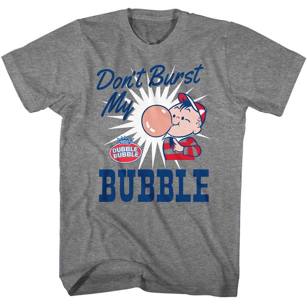 TOOTSIE ROLLS-TOOTSIE ROLLS DONT BURST BUBBLE-GRAPHITE HEATHER ADULT S/S TSHIRT