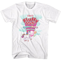 Thumbnail for TOOTSIE ROLL-TOOTSIE ROLL FLUFFY STUFF RAINBOW SHERBERT-WHITE ADULT S/S TSHIRT