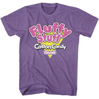 Thumbnail for TOOTSIE ROLLS-TOOTSIE ROLLS FLUFFY STUFF TRIANGLE-PURPLE HEATHER ADULT S/S TSHIRT