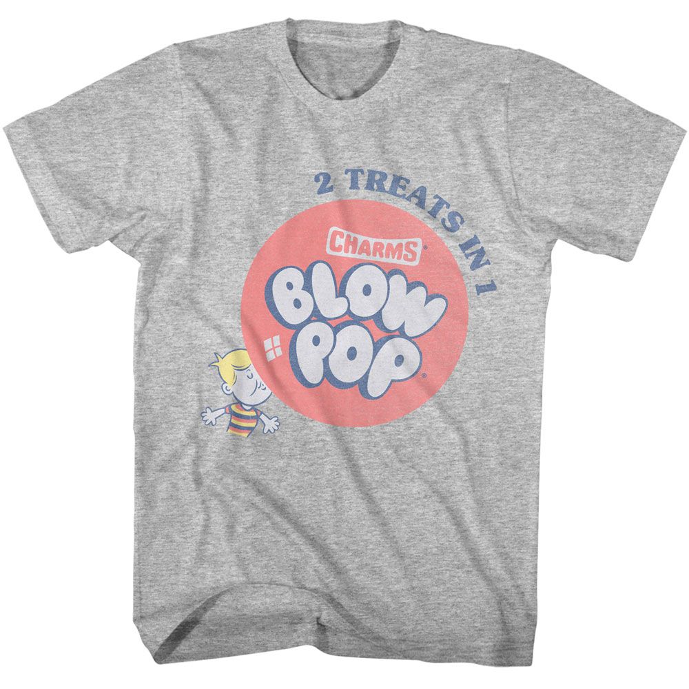 TOOTSIE ROLL-TOOTSIE ROLL TWO IN ONE-GRAY HEATHER ADULT S/S TSHIRT