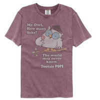 Thumbnail for TOOTSIE ROLL-TOOTSIE POPS HOW MANY LICKS-BERRY ADULT S/S COMFORT COLOR TSHIRT