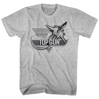 Thumbnail for TOP GUN-BLACK-GRAY HEATHER ADULT S/S TSHIRT