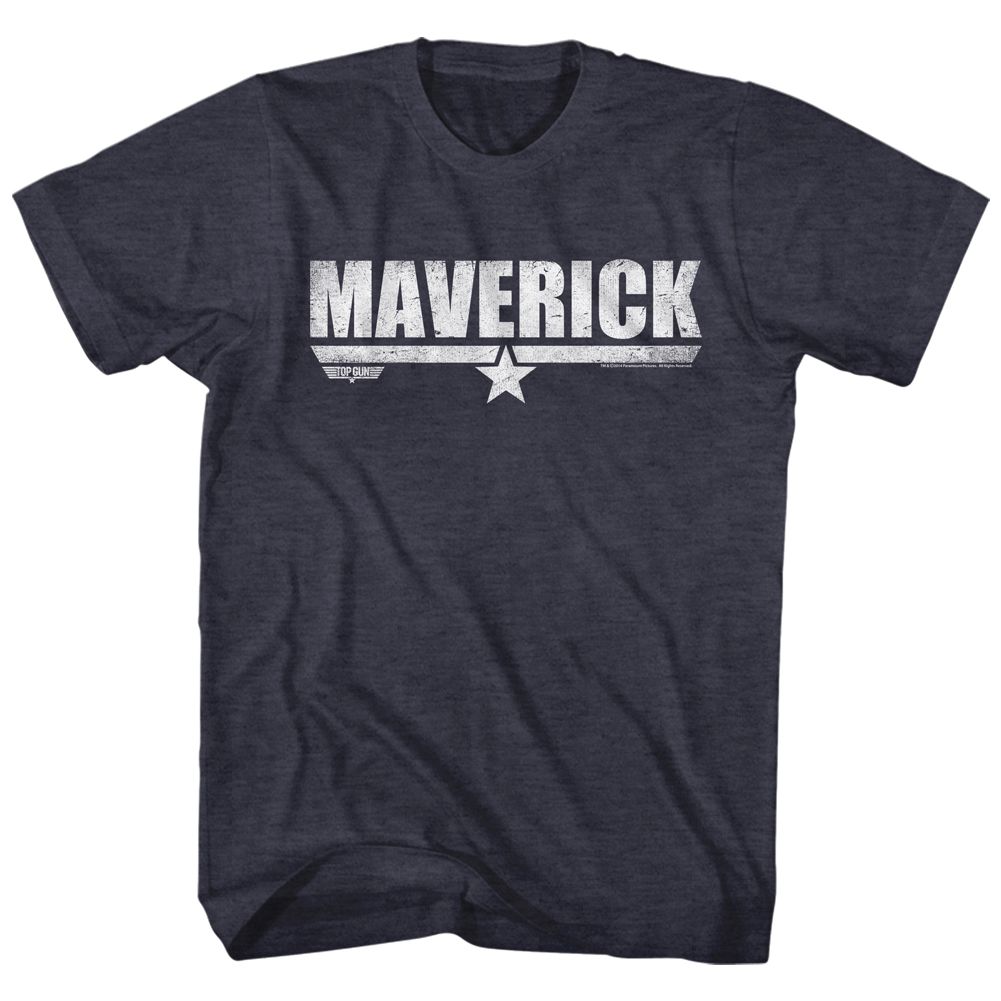 TOP GUN-MAVERICK-NAVY HEATHER ADULT S/S TSHIRT