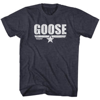 Thumbnail for TOP GUN-GOOSE-NAVY HEATHER ADULT S/S TSHIRT